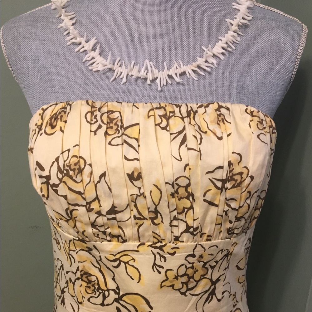 Ann Taylor Loft Spring Yellow Strapless Dress